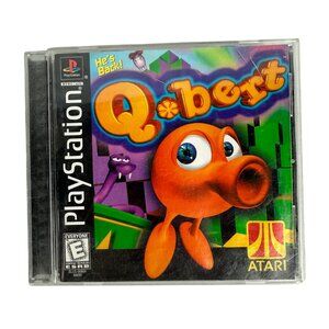 Qbert PlayStation Video Game 1999 Atari NTSC Complete Case & Disc